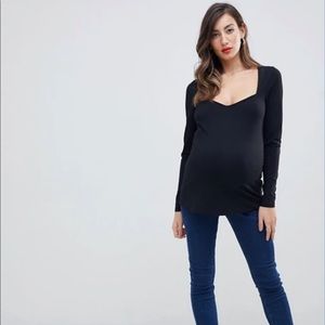 ASOS Maternity top with sweetheart neckline
